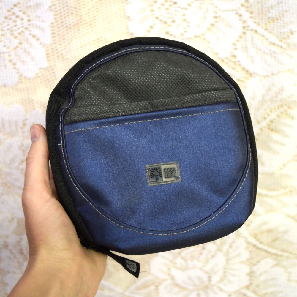 Case Logic CD Case 12 Sleeve Holds 24 Discs Zip Closure DVD Storage Y2K Analog
